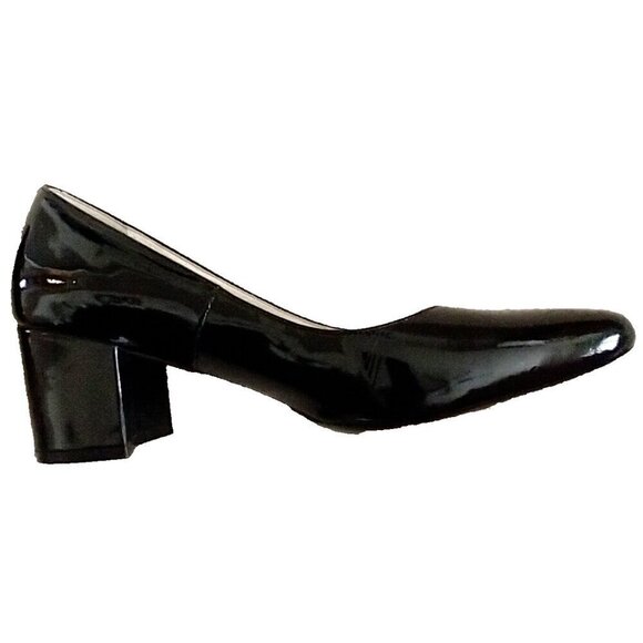 Cole Haan Women's Pumps Block Heel Black Patent Leather W07304 - Size 8.5B - Picture 1 of 9